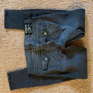 True Religion Swarovski Crystal Gray Skinny Jeans